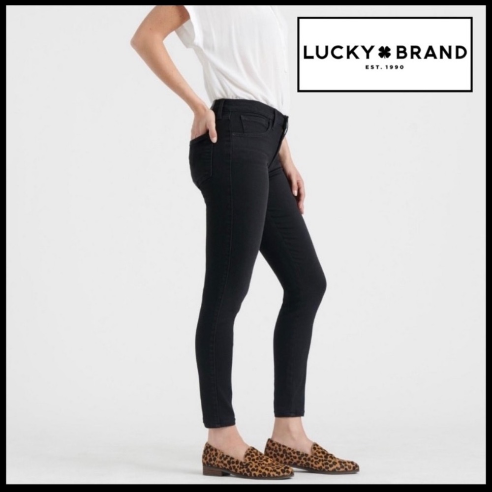 Lucky Brand Ava Skinny Ankle Jeans in Black